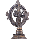 Vintage Brass Lord Vishnu with Sudarshan Chakra Aura | 16.5" x 12" x 5" (41.9 x 30.5 x 12.7 cm) | 5.5 kg Sacred Divine Art